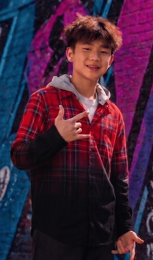 Dip Dye Plaid Shirt - Urban Hip Hop - Costume Gallery