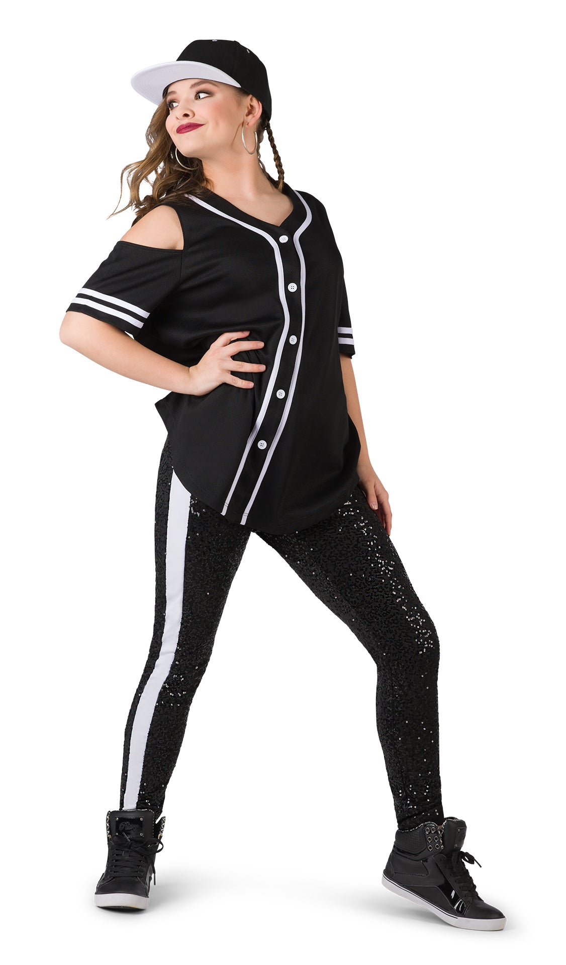 Camiseta deportiva con hombros descubiertos
