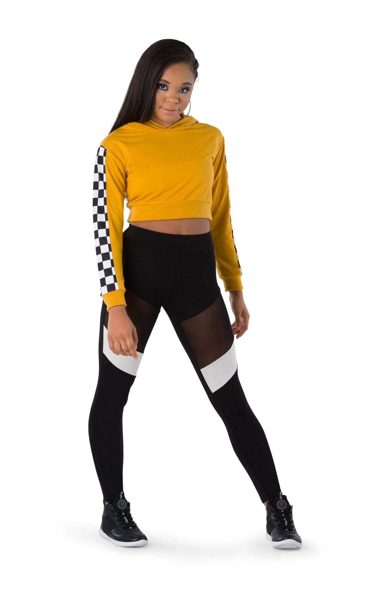 Checkered Crop Hoodie
