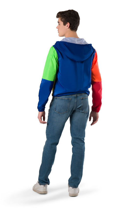 Relaxed Colorblock Windbreaker Hoodie