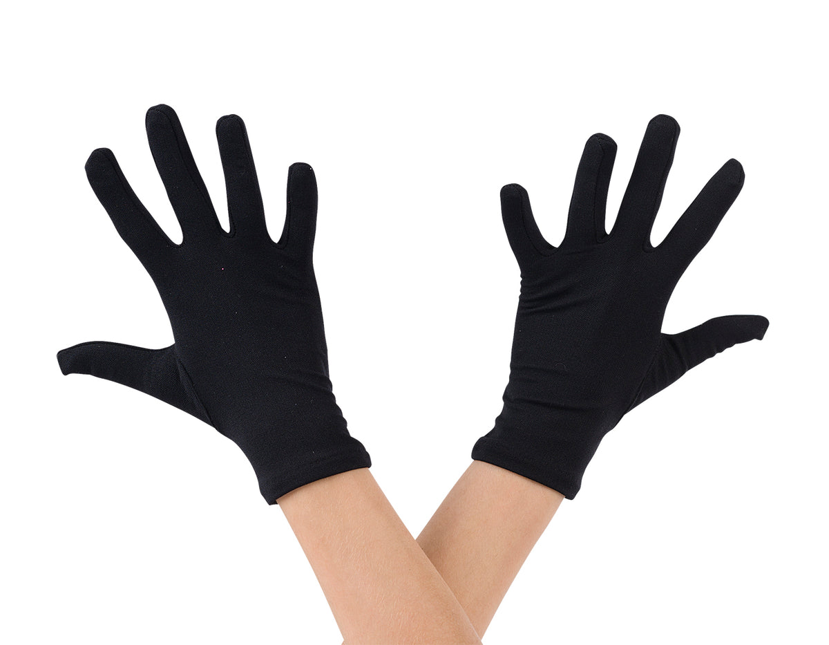 Guantes cortos de nailon negro