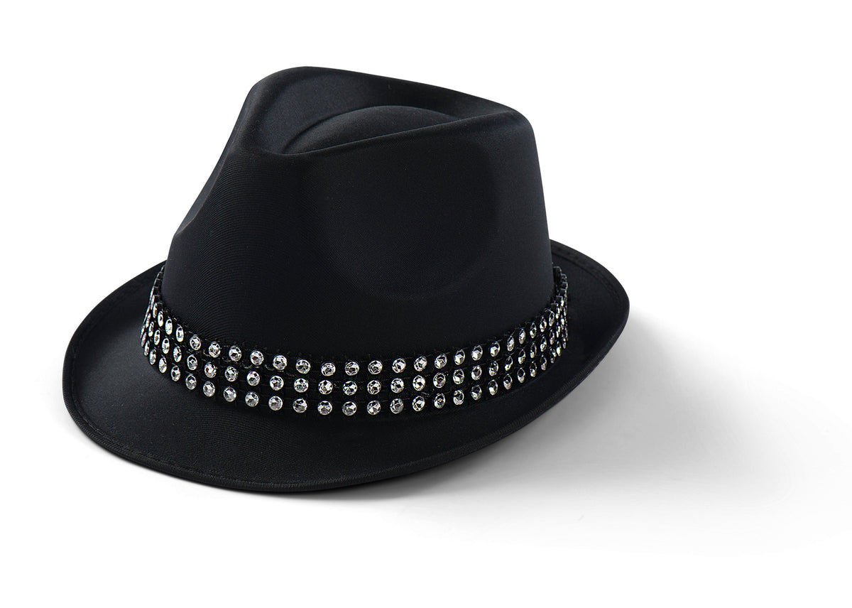 Faux Rhinestone Fedora