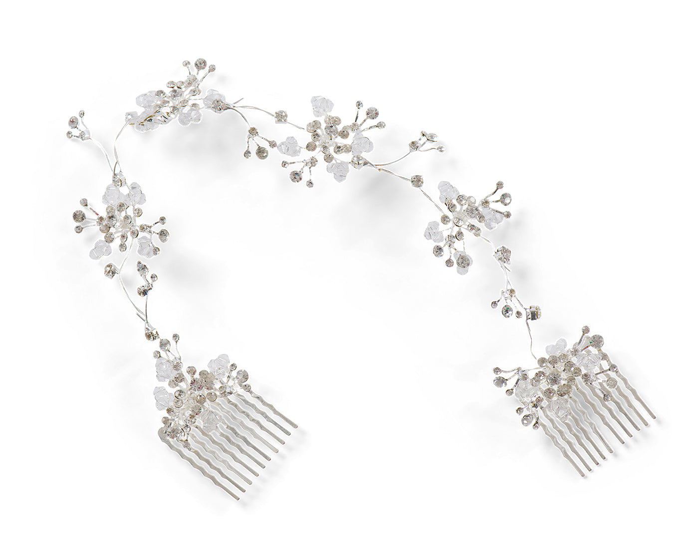 Silver Wrap Comb Tiara