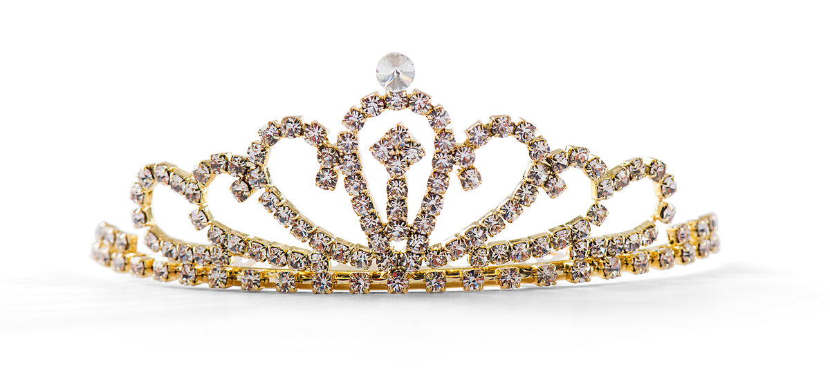 Gold Rhinestone Tiara