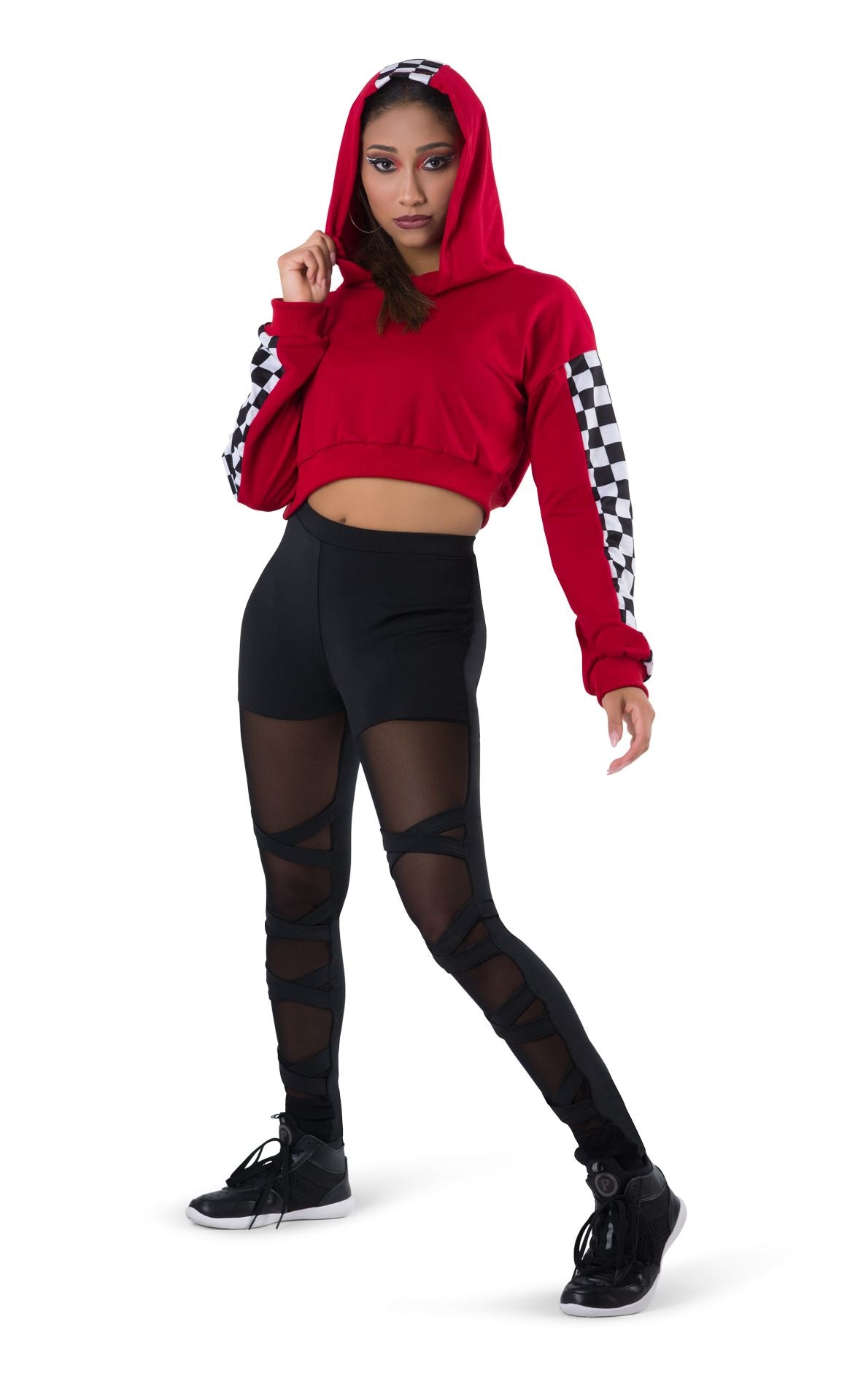Checkered Crop Hoodie