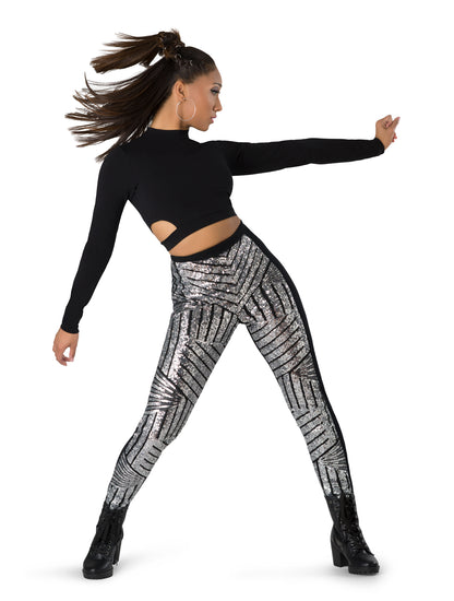 Geometric Sequin Legging