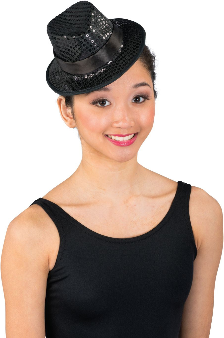 Minifedora de lentejuelas