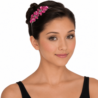 Aurora Borealis Rhinestone Flower Headband - Accessories - Costume Gallery