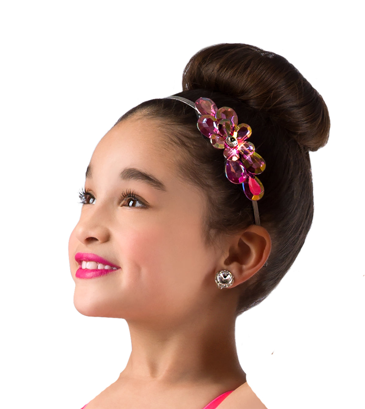 Aurora Borealis Rhinestone Flower Headband - Accessories - Costume Gallery