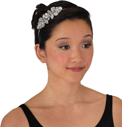 Aurora Borealis Rhinestone Flower Headband - Accessories - Costume Gallery