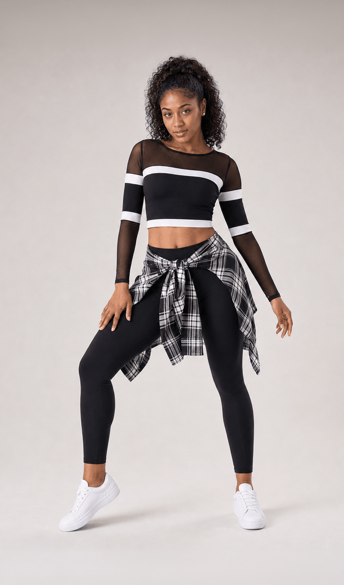 Black Plaid Tie Skirt - Urban Hip Hop - Costume Gallery