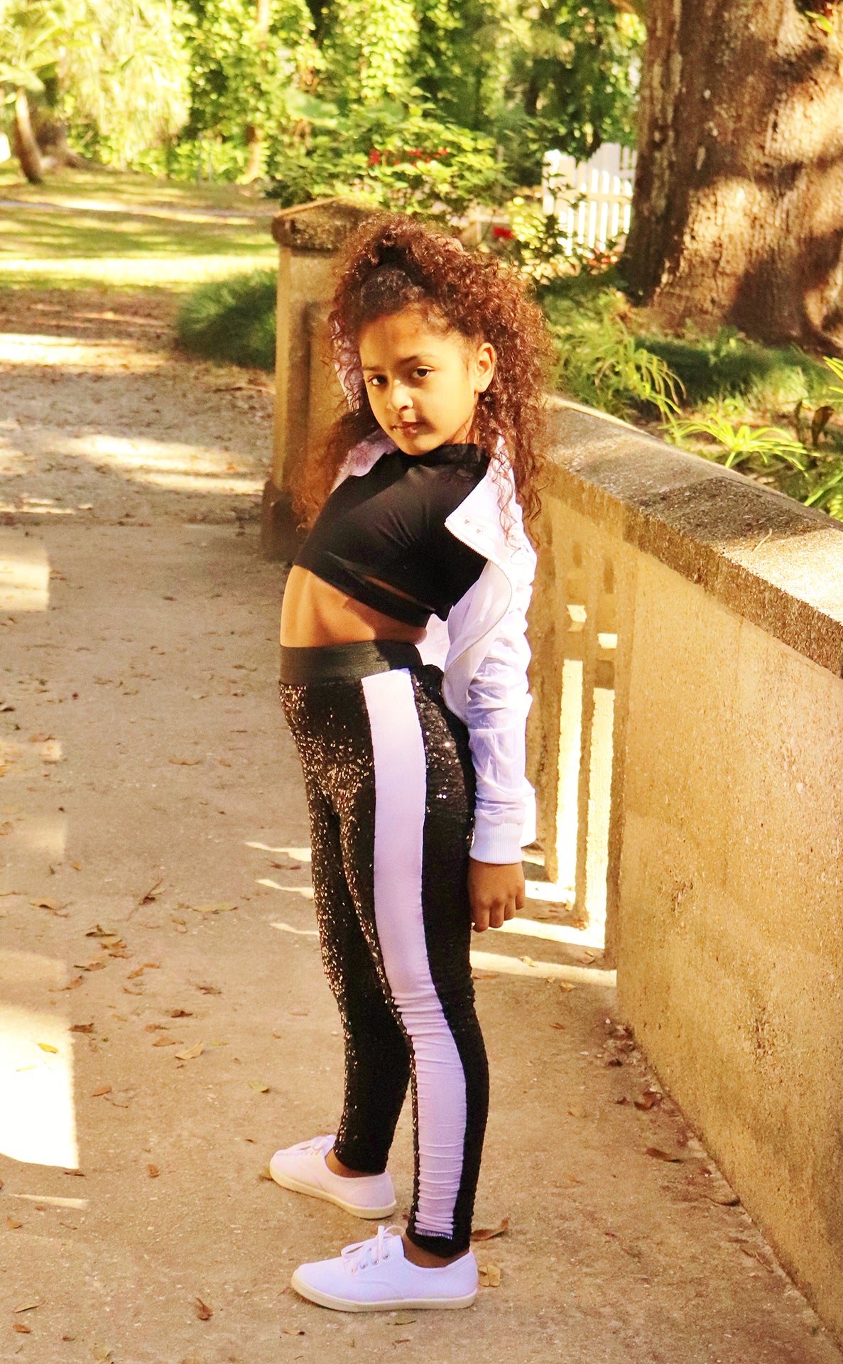 Sequin Drop Crotch Tapered Pant