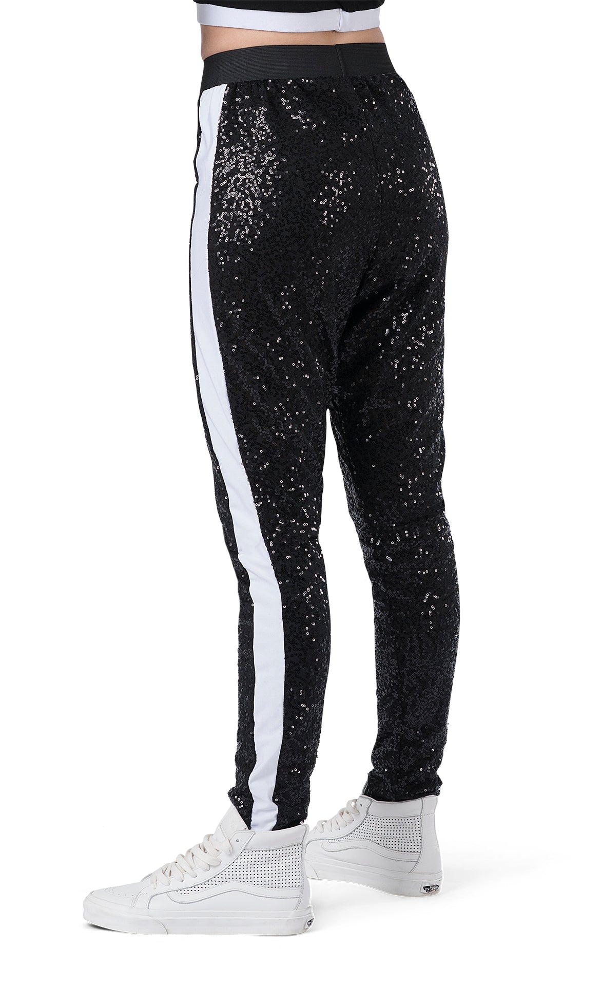Sequin Drop Crotch Tapered Pant