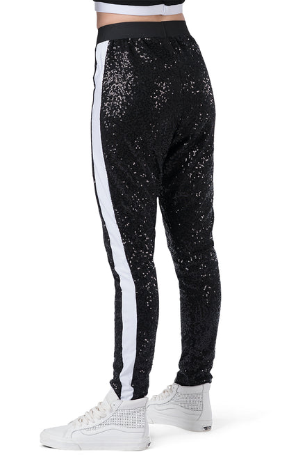 Sequin Drop Crotch Tapered Pant