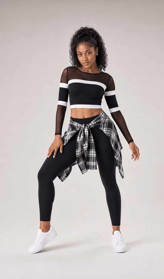 Long Sleeve Athletic Crop - Urban Hip Hop - Costume Gallery