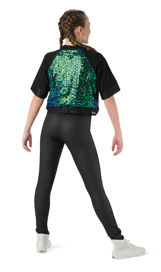 Sequin Crop Tee