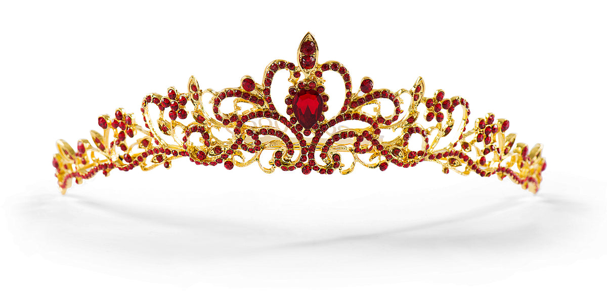 Red Rhinestone Tiara