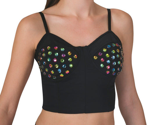 Bustier con varias joyas